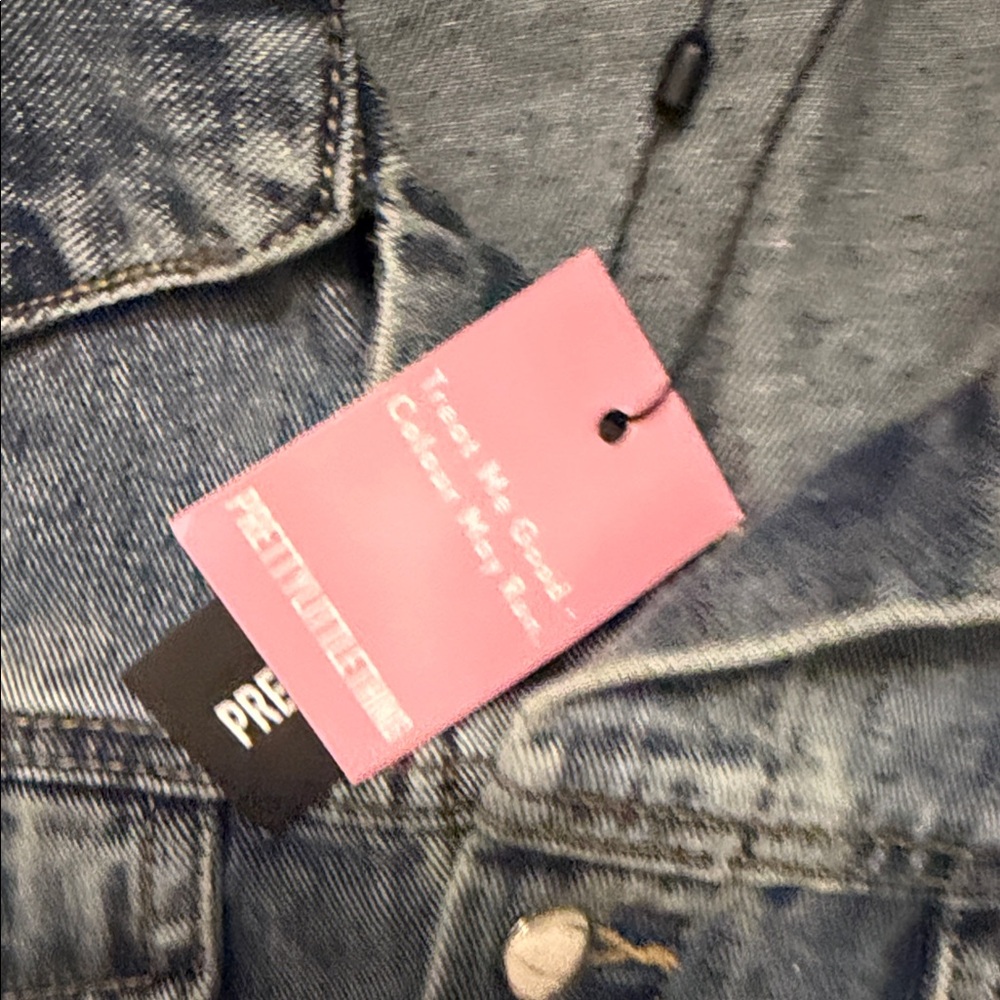 NWT PLT oversized boyfriend Denim Jacket - Picture 3 of 5